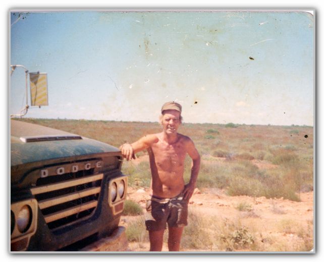 Dad driving truck in the Pilbrra